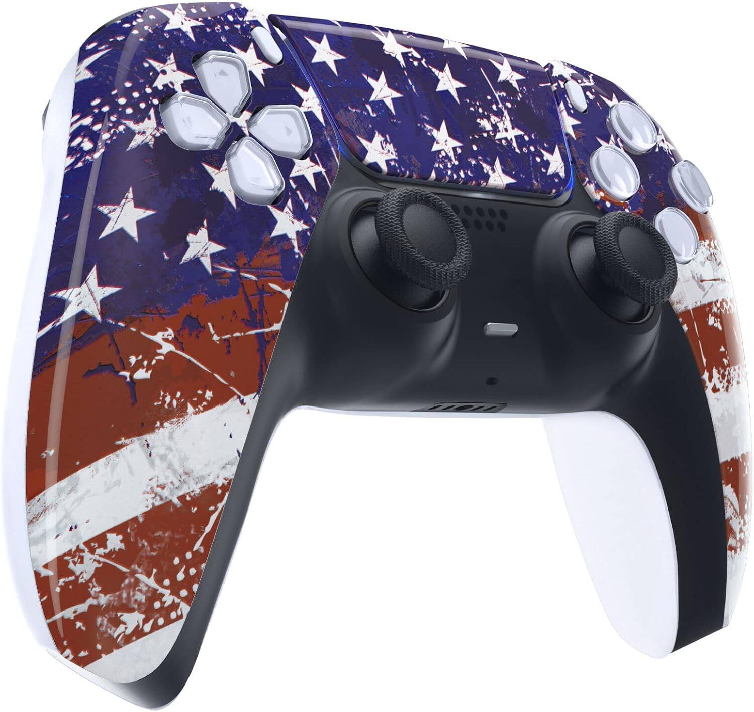 Left. ProControllers - Custom Wireless Controller for PS5 - US Flag.