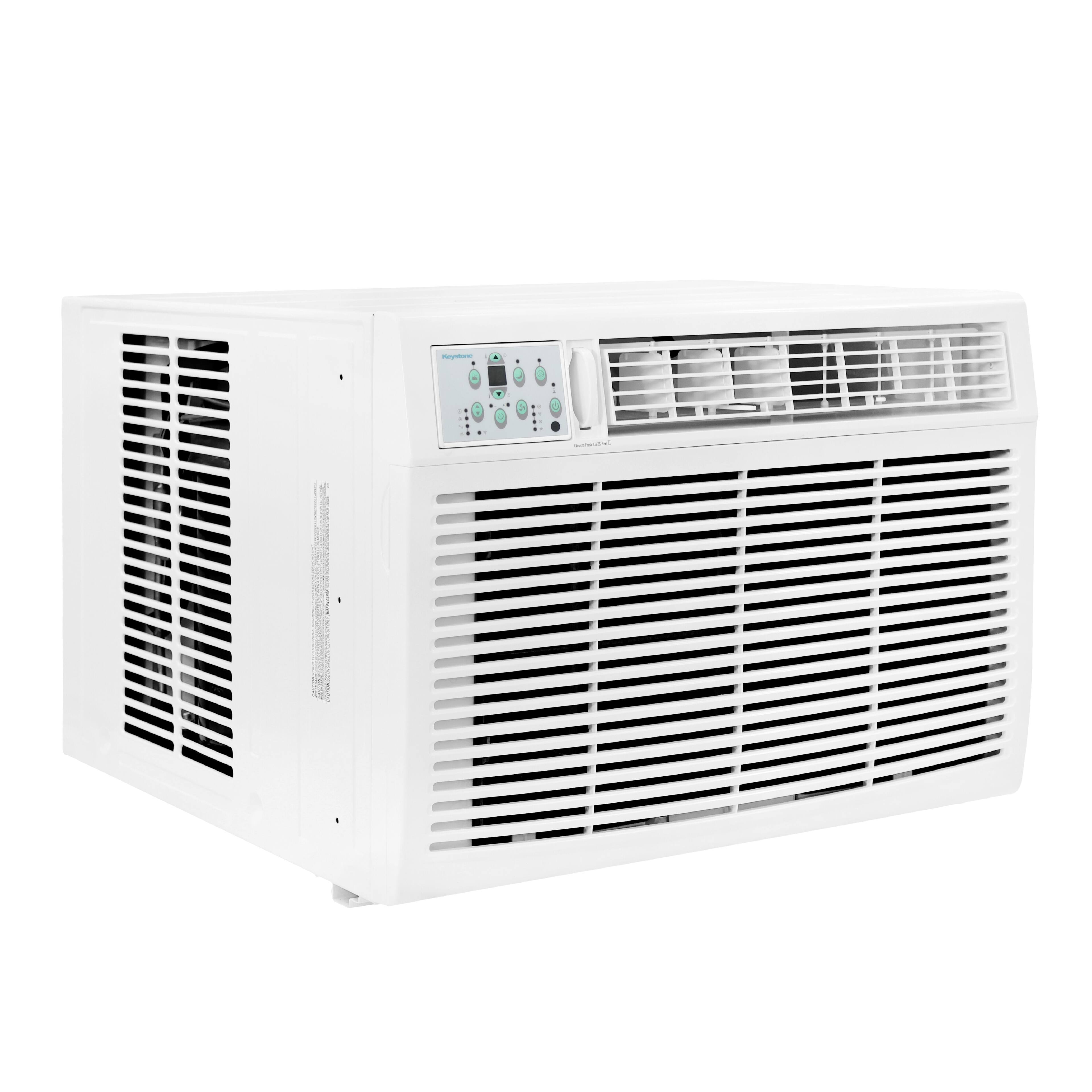 Alt View 11. Keystone - Keystone 18,800/18,400 BTU 230V Window Air Conditioner with 16,000 BTU Supplemental Heat Function - White.