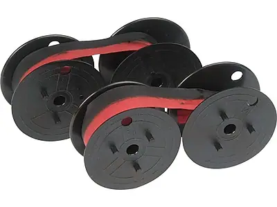 Front. DataProducts - Calculator Ribbon, Black/Red, 2/Pack - Red/Black.
