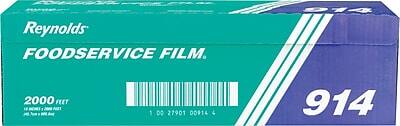 Reynolds FOODSERVICE FILM
2000 FEET
1" WIDTH x 2000 FEET
914
1 00 27901 00914 4