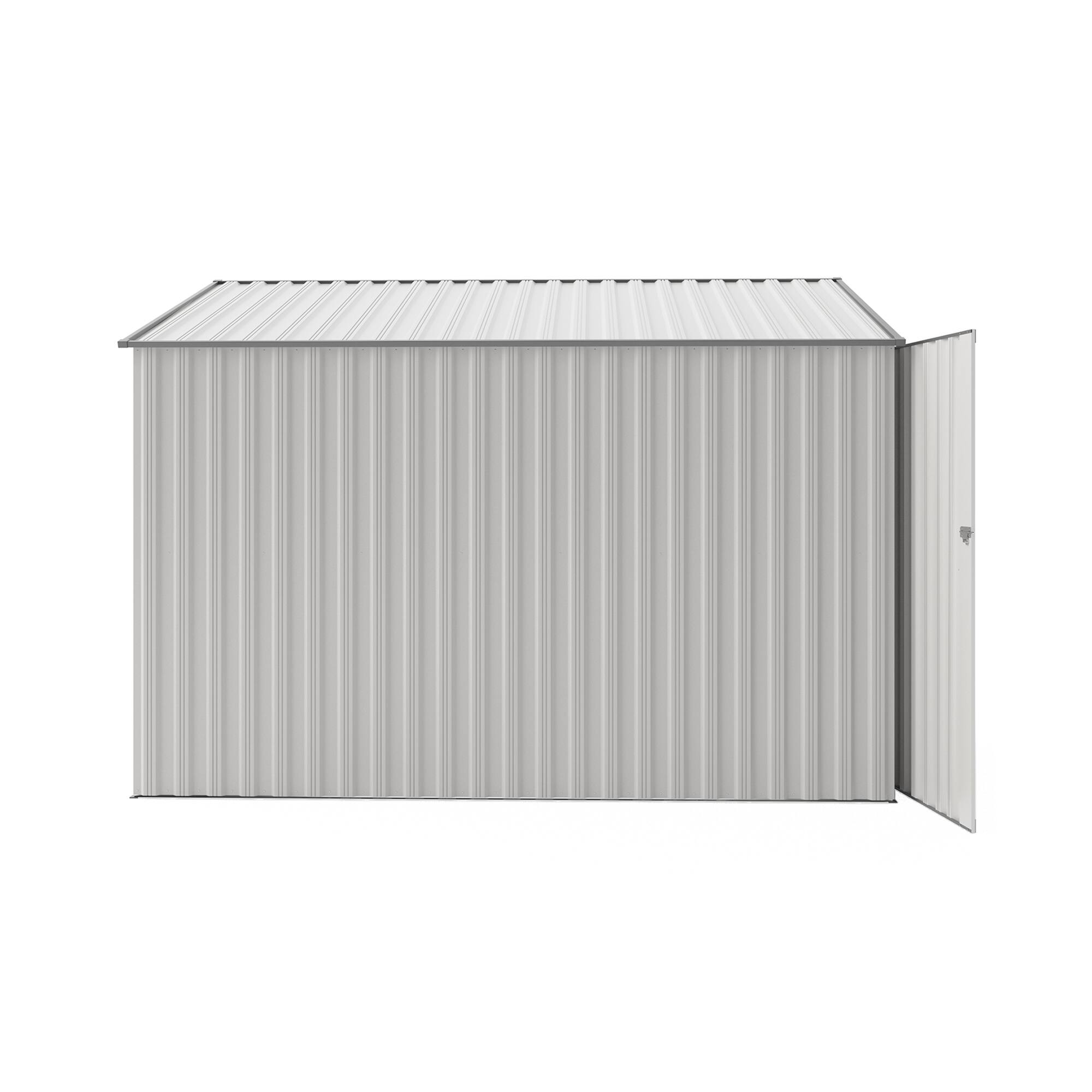 Alt View 9. Loheer - Loheer 4x8 Metal Storage Shed White Backyard Garden Tool Shed Single Door Waterproof Outdoor Shed.