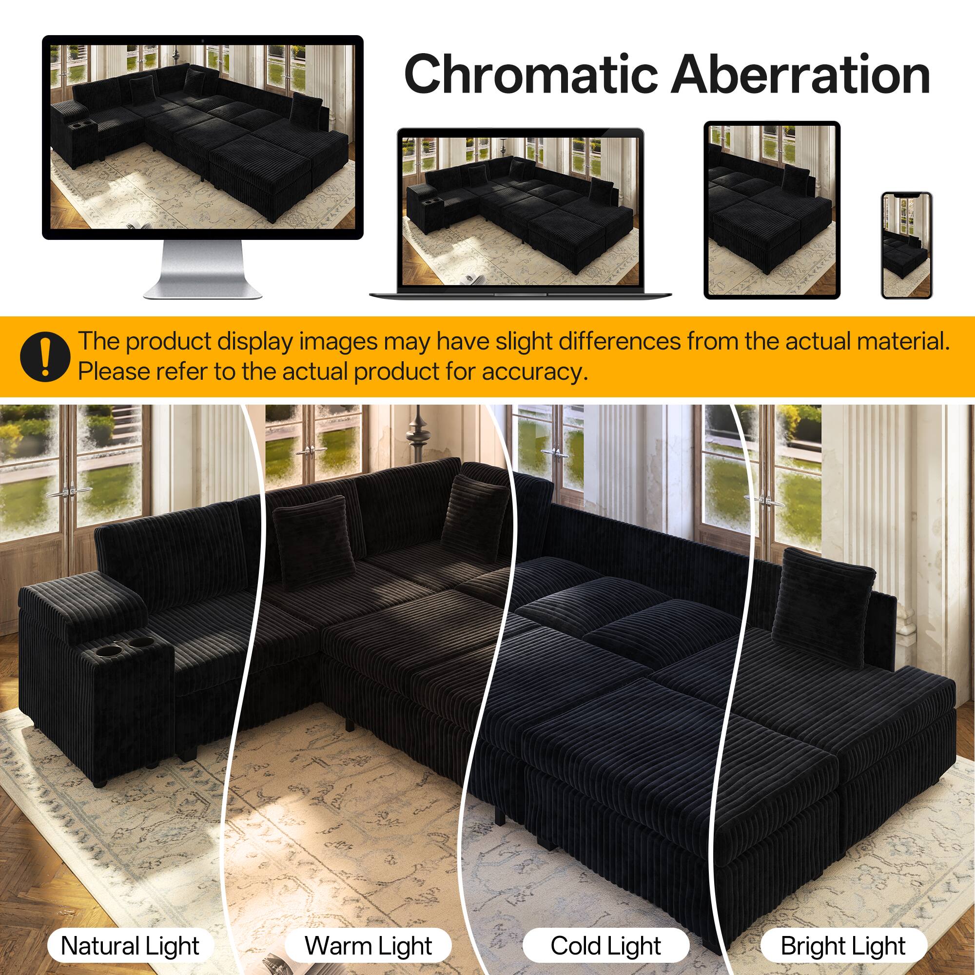 Chromatic Aberration

The product display images may have slight differences from the actual material. Please refer to the actual product for accuracy.

Natural Light Warm Light Cold Light Bright Light