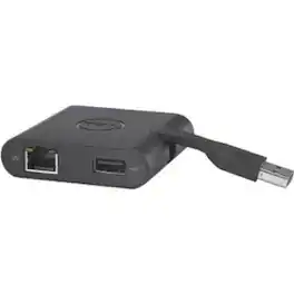 Dell - 470-ABQN 4-IN-1 TYPE C ADAPTER USB C TO HDMI/VGA/ETHERNET/USB 3.0 - for Notebook - USB Type C - Network (RJ-45) - Black