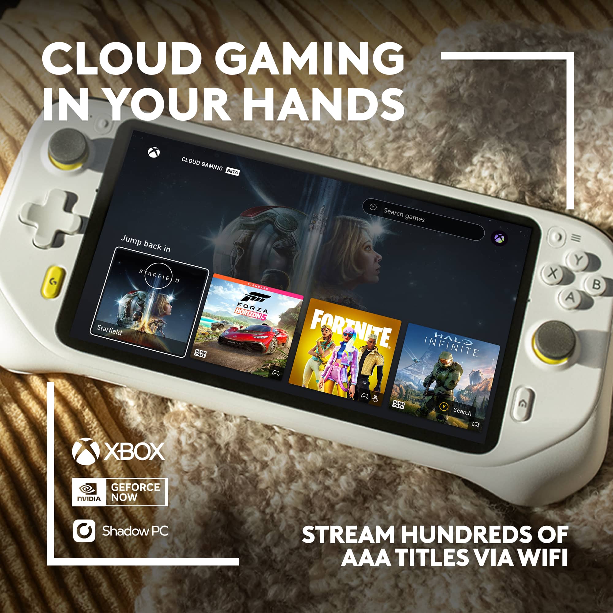 Cloud Gaming in Your Hands: Stream Hundreds of AAA Titles via WiFi.