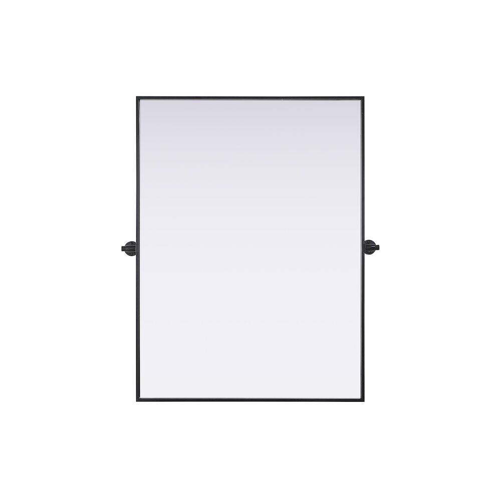 Alt View 7. Elegant Kitchen and Bath - Amoura 40X30 Pivot Mirror In Black - Black.