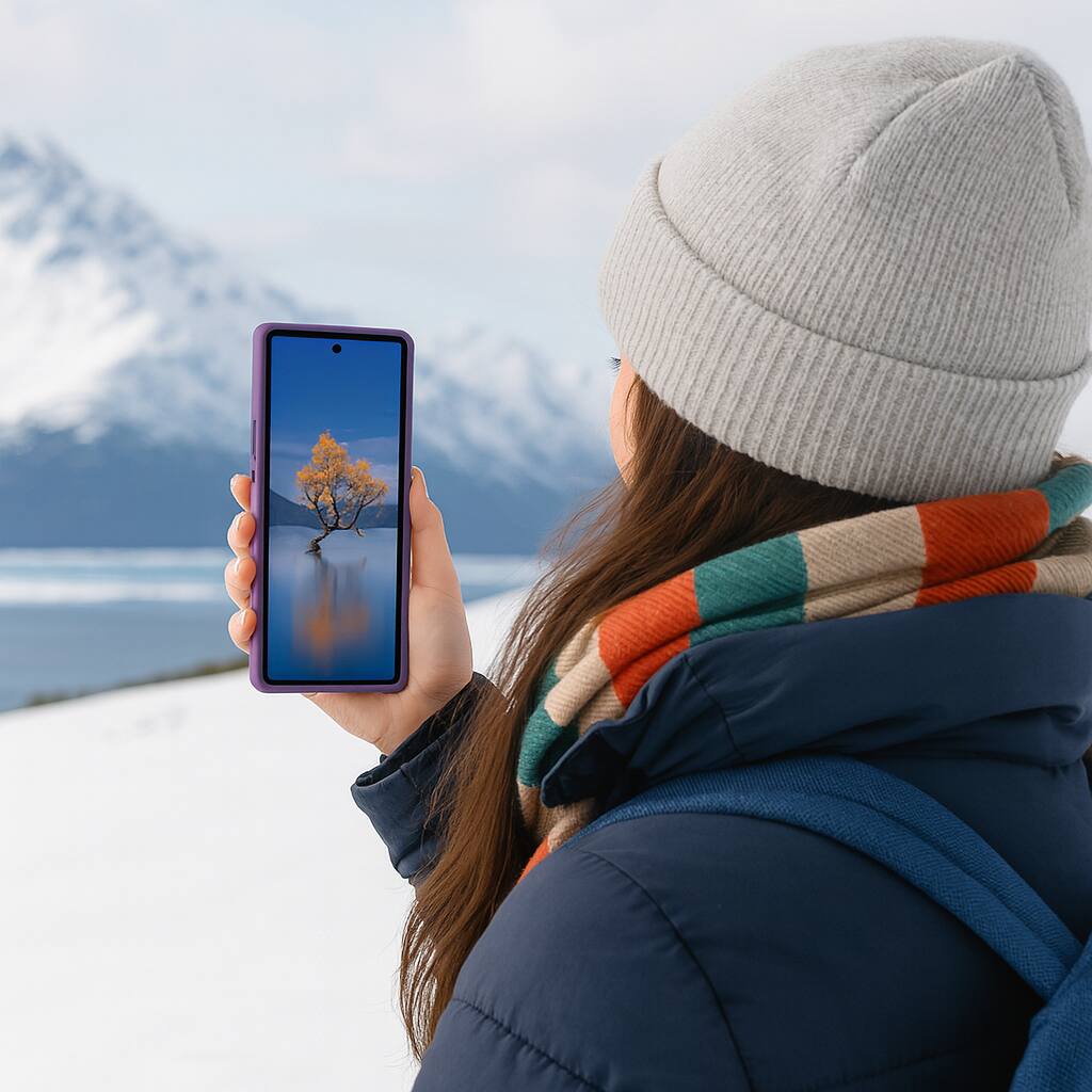 Alt View 6. Sahara - Venture Series Matte Case for Samsung Galaxy Z Fold7 - Purple Orchid.