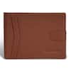 Front. Champs - Onyx Collection Leather Access Center Wing Wallet - Brown.