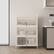 Front Zoom. LOVMOR - Metal Pantry Storage Cabinet with Freestanding Cupboard and Retractable Doors - White.