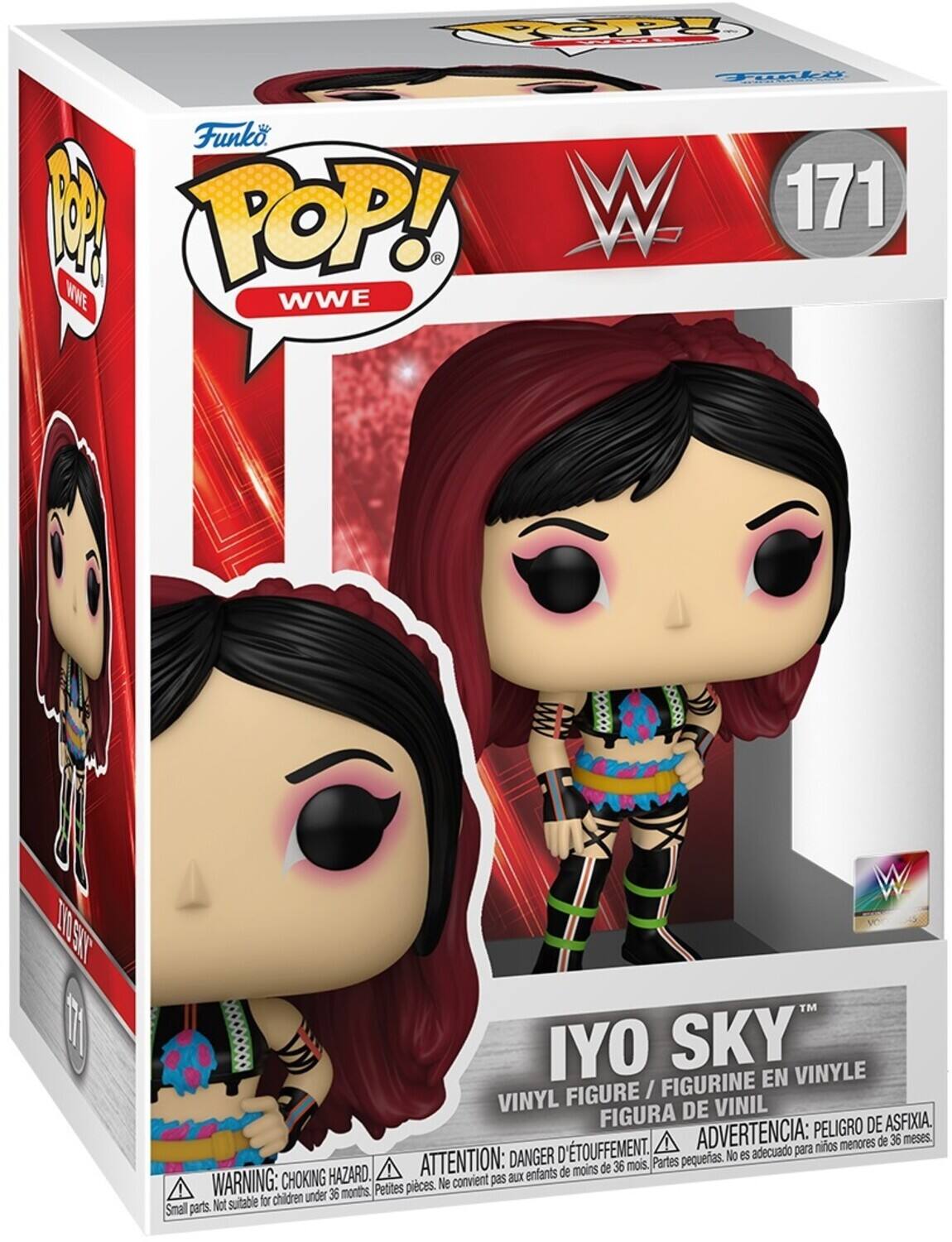 TOOP Tili  Funko. 1 POP! W 171 WWE WWE DSTT 0 W TM IYO SKY VINYLE FIGURINE EN FIGURE I VINYL DE VINIL FIGURA PELIGRO DE ASFIXIA. D'TOUFFEMENT. ADVERTENCIA: para nios menores de 36 meses. DANGER pequeas. No es adecuado HAZARD. ATTENTION: aux enfants de moins de 36 mois. Partes WARNING: CHOKING Petites pices. e convient pas children under 36 months. Not suitable for Small parts.