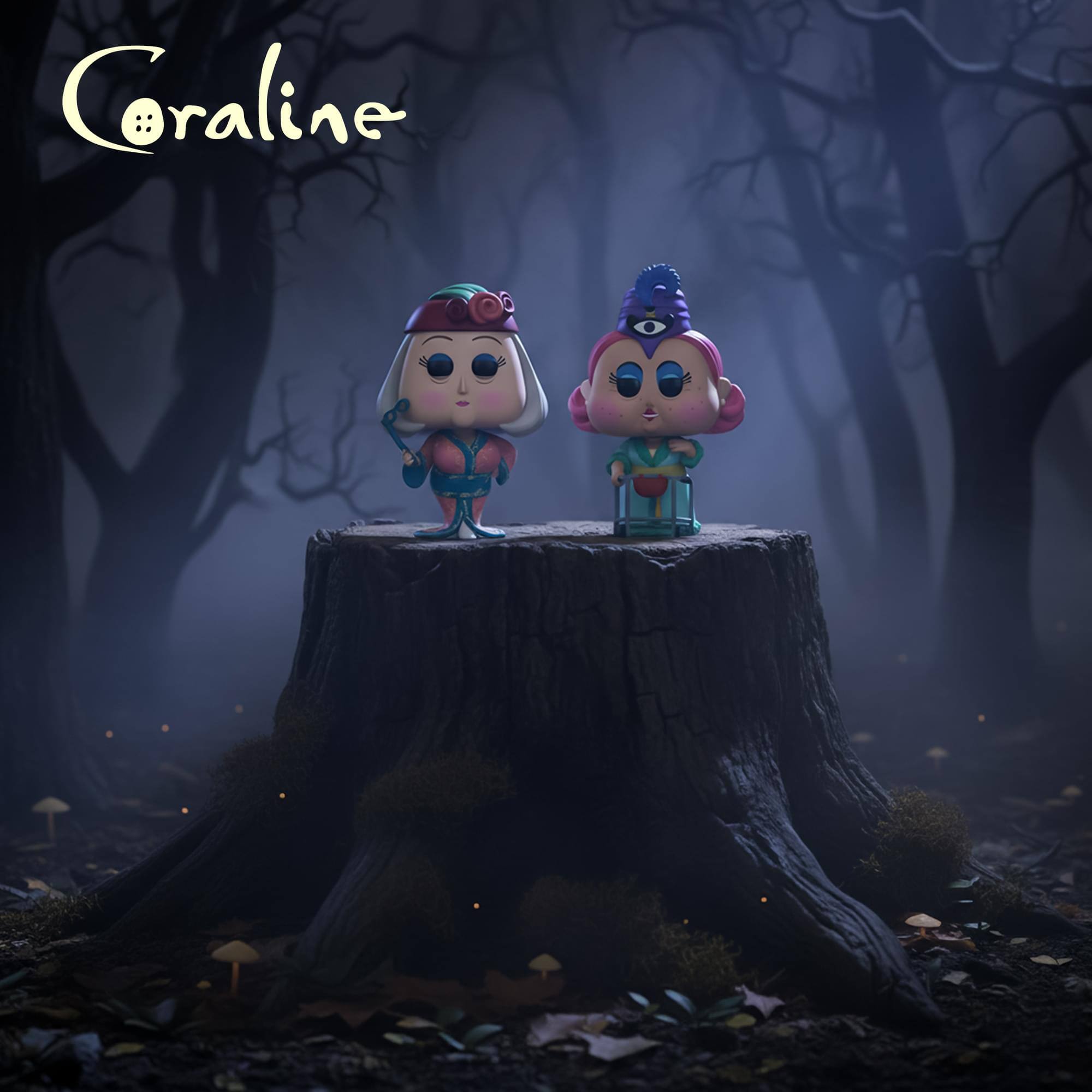 Alt View 4. Funko - FUNKO POP! Movies: Coraline - Spink & Forcible 2-Pack (15th Anniversary)   - Collectibles - Multicolor.