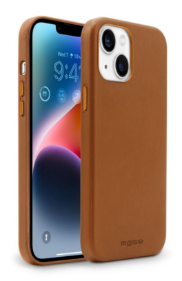 BEARSOLIM - MagSafe Compatible Vegan Leather Case made for iPhone 14 - Brown