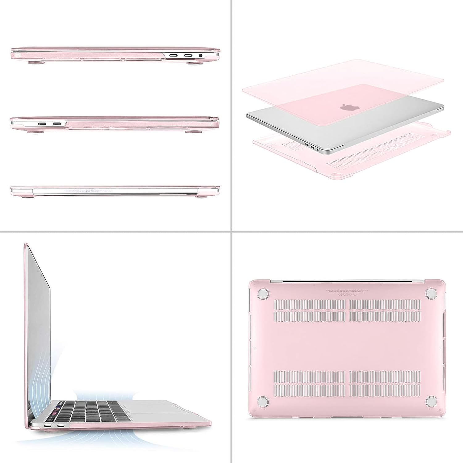 Alt View 1. mosiso - MacBook Pro 13" hard shell case with keyboard skins, screen protector and storage bag - Rose Pink.