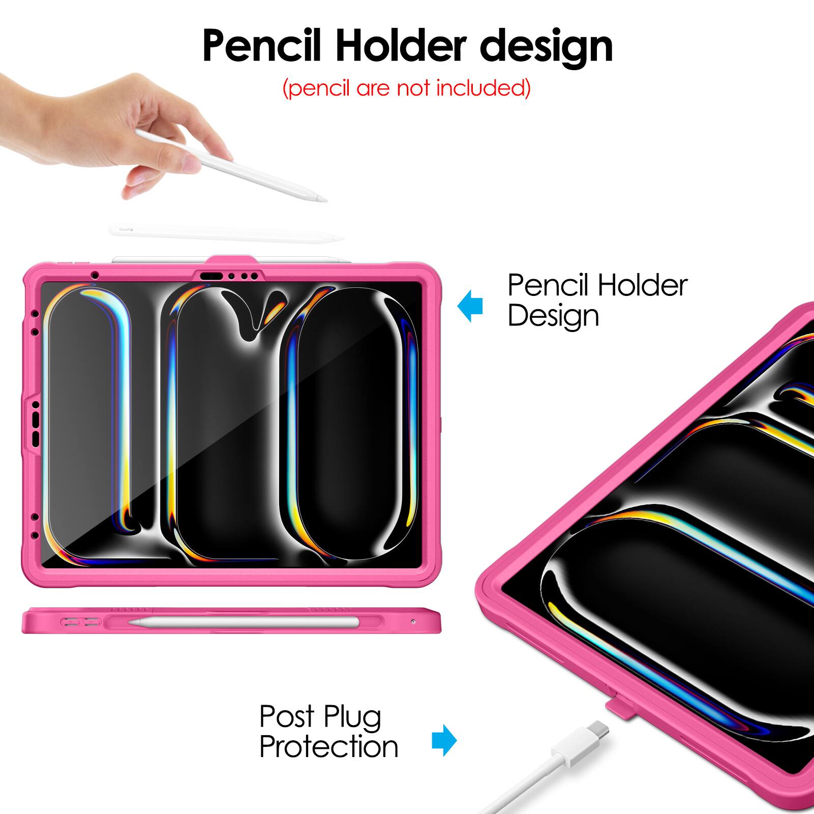 Pencil Holder design  
(pencil are not included)

Pencil Holder Design

Post Plug Protection