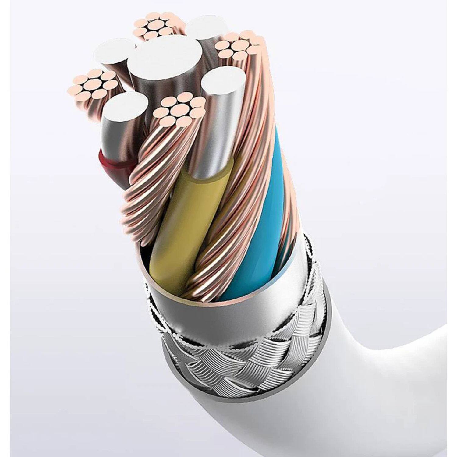 Left. Stock Preferred - 5ft USB-C to USB-C & Lightning 2-in-1 Fast Charging Cable (3A).