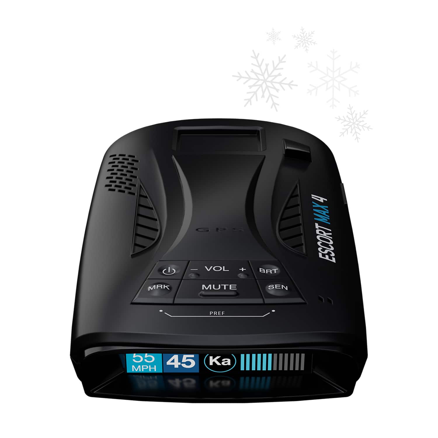 MRK GPS - VOL + BRT MUTE SEN PREF 4 MAX ESCORT
55 MPH DO 45 Ka