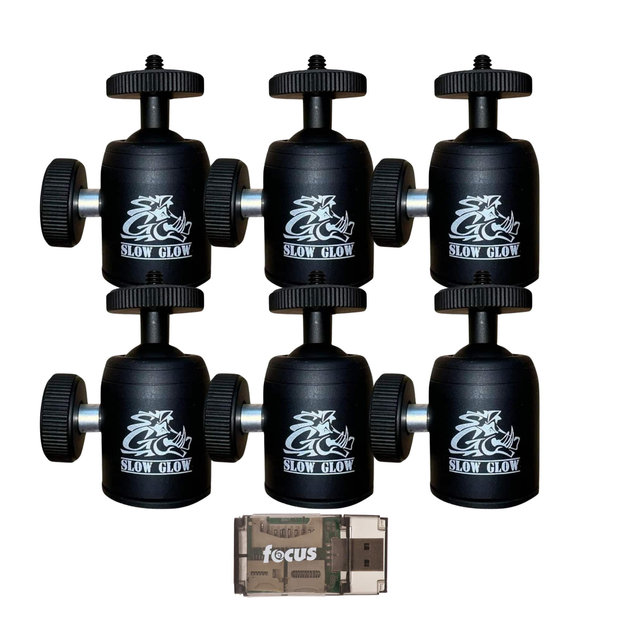 Slow Glow - Maverick Infinity Camera Tree Mount (6-Pack) Bundle with Card Reader