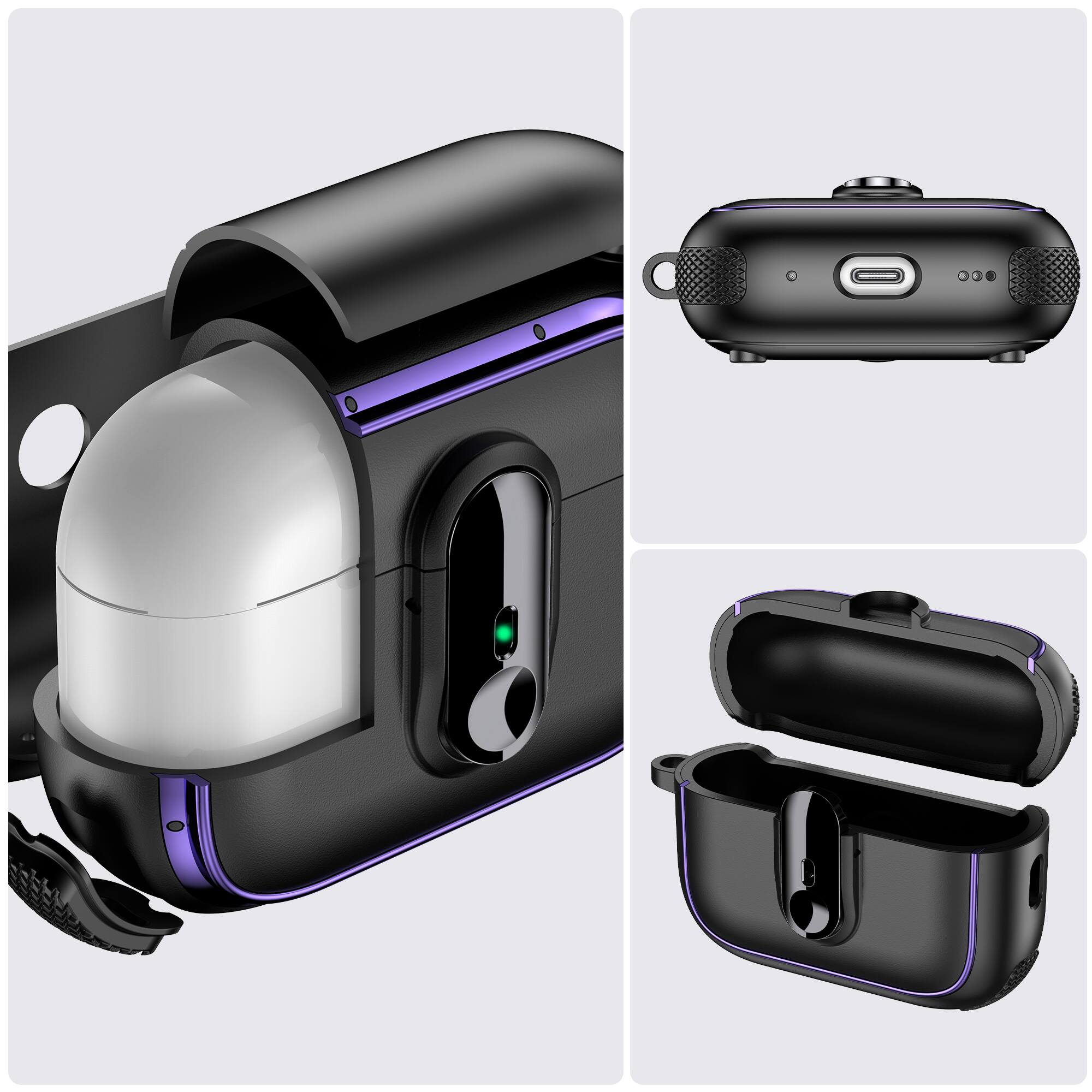 Dteck Case For Airpods Pro 3rd Gen (2025) Shockproof Drop