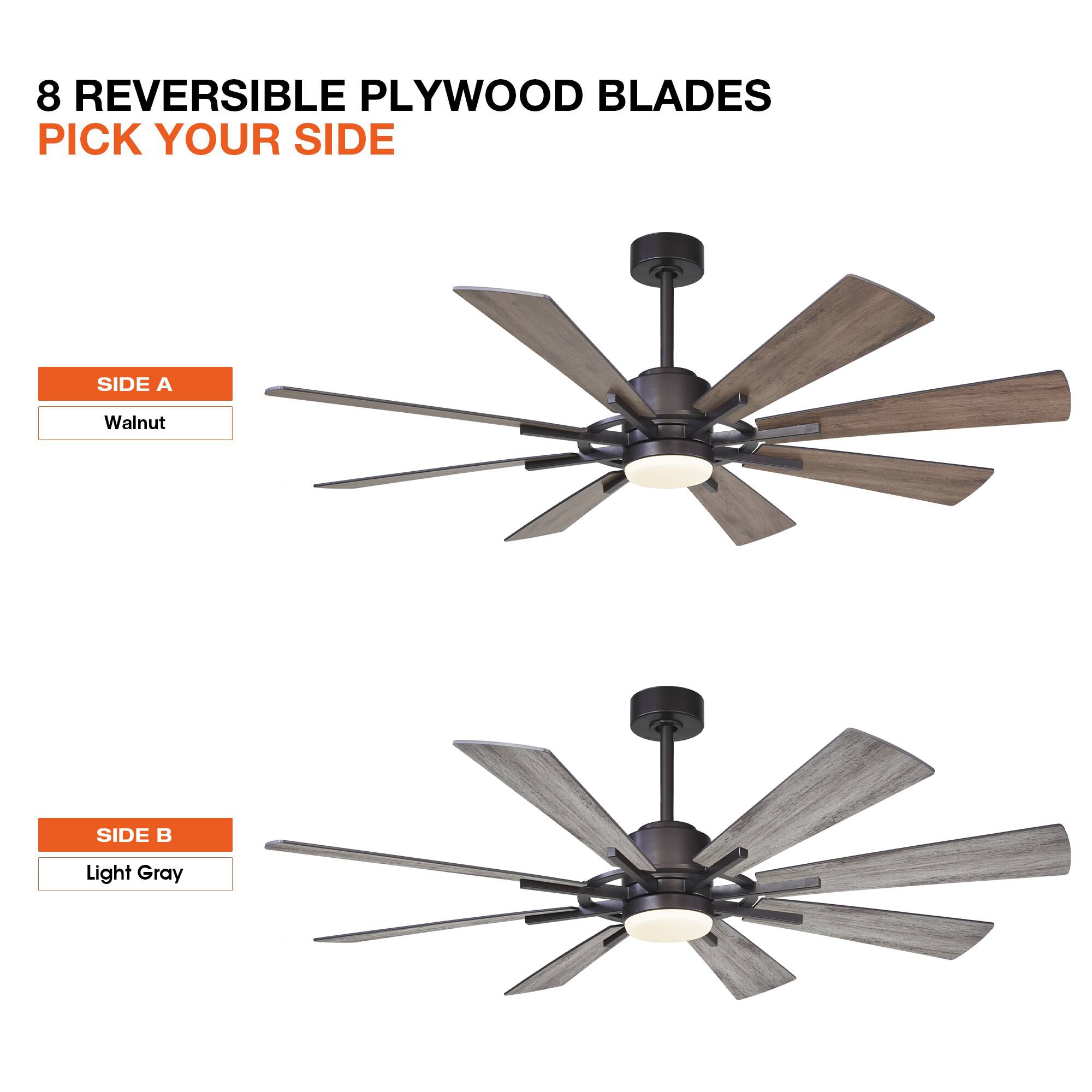 8 REVERSIBLE PLYWOOD BLADES PICK YOUR SIDE

SIDE A
Walnut

SIDE B
Light Gray