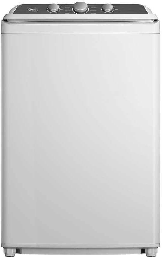 Left. Midea - Midea White Top Load Washer and Electric Dryer Laundry Pair Bundle 4.1 Cu Ft Washer 7 Cu Ft Dryer with Vent Power Cord a - White.