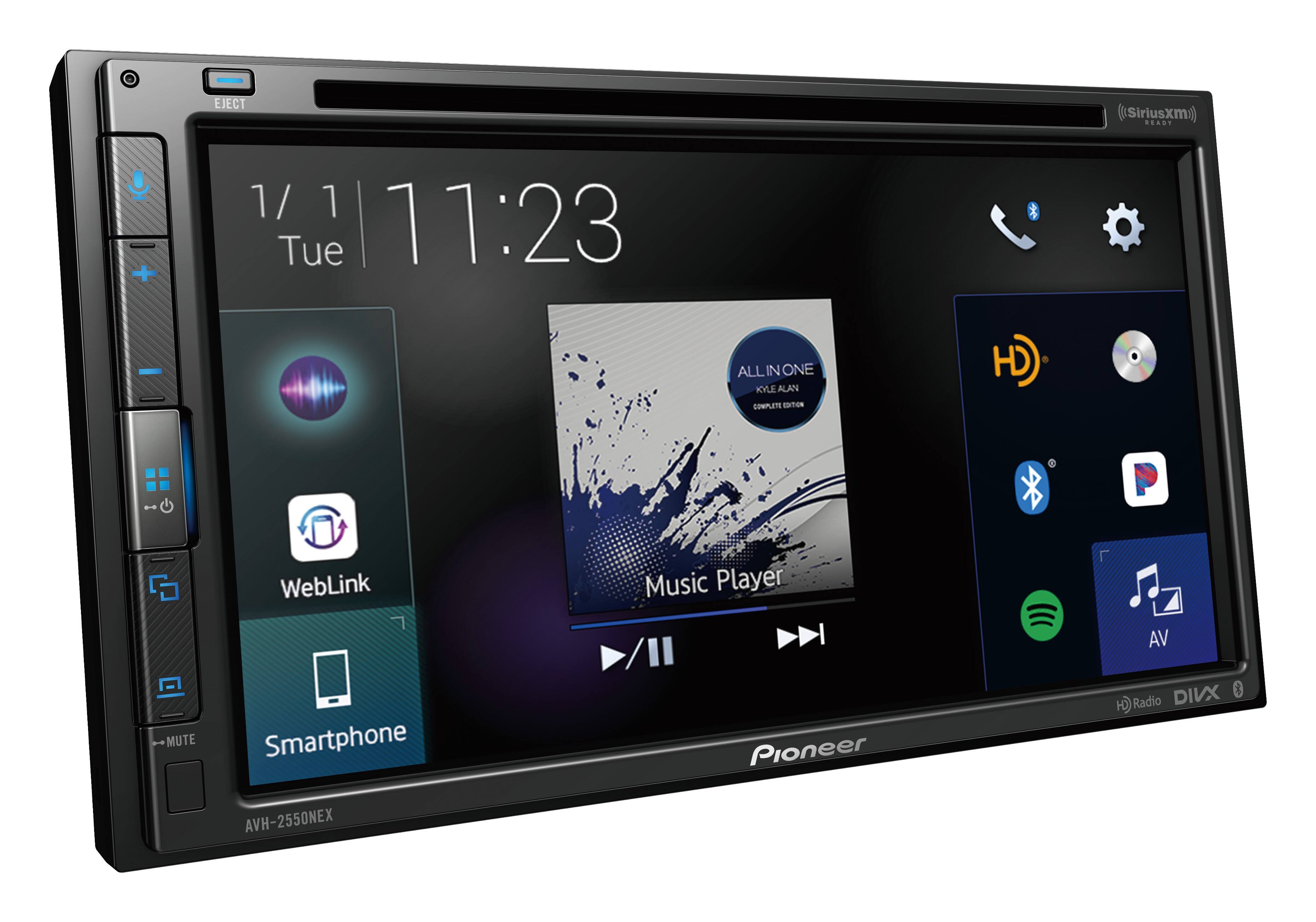 Angle. Pioneer - 6.8" Android Auto and Apple CarPlay Bluetooth Digital Media (DM) Receiver - Black.