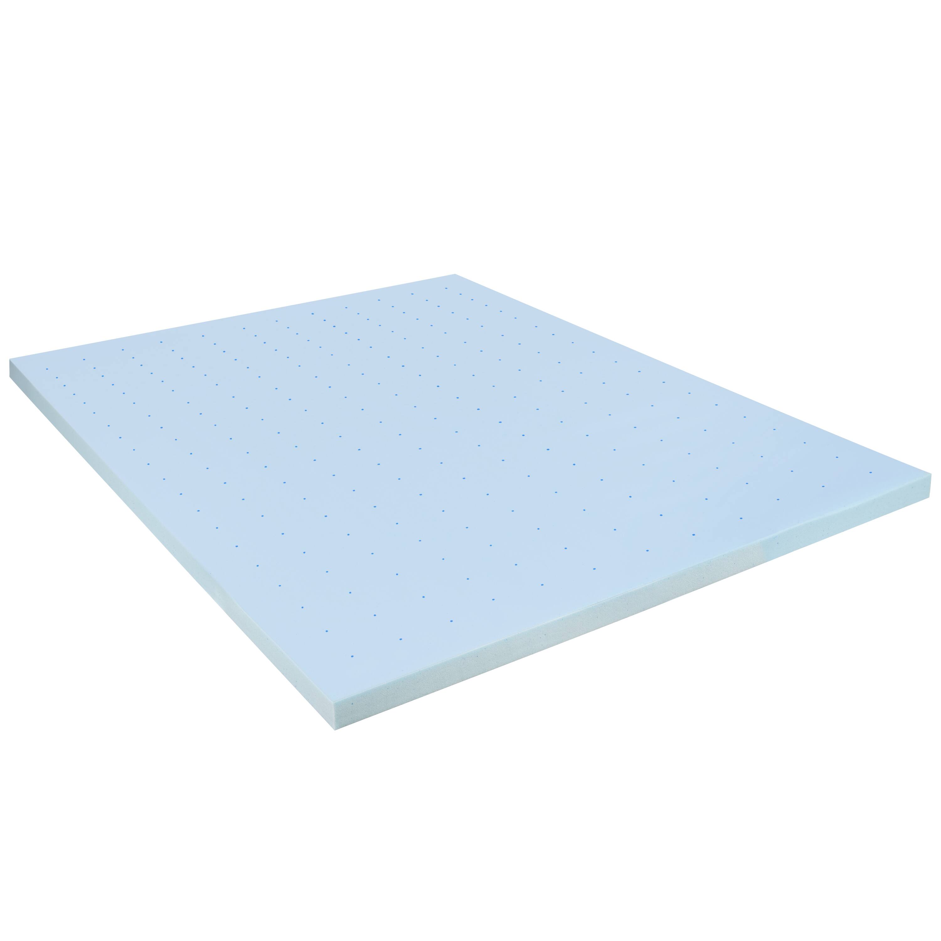 Alt View 1. Emma + Oliver - 3 Inch Gel Infused Cool Touch CertiPUR-US Certified Memory Foam Topper - Blue.