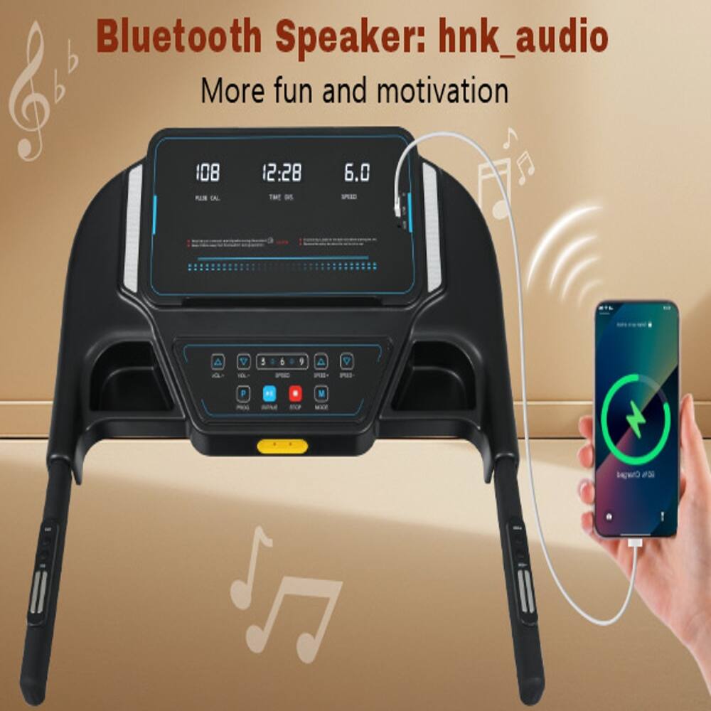 Bluetooth Speaker: hnk_audio  
More fun and motivation  

108  
12:28  
6.0  

R CAL  
TME  
SPESD  
V 5 6 9  

IEL  
- -  

P M  
MOCH  

Charged