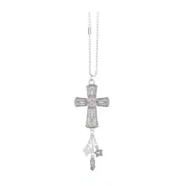 Ganz - Cross Car Charm 7.5 inch with Chain - Silver