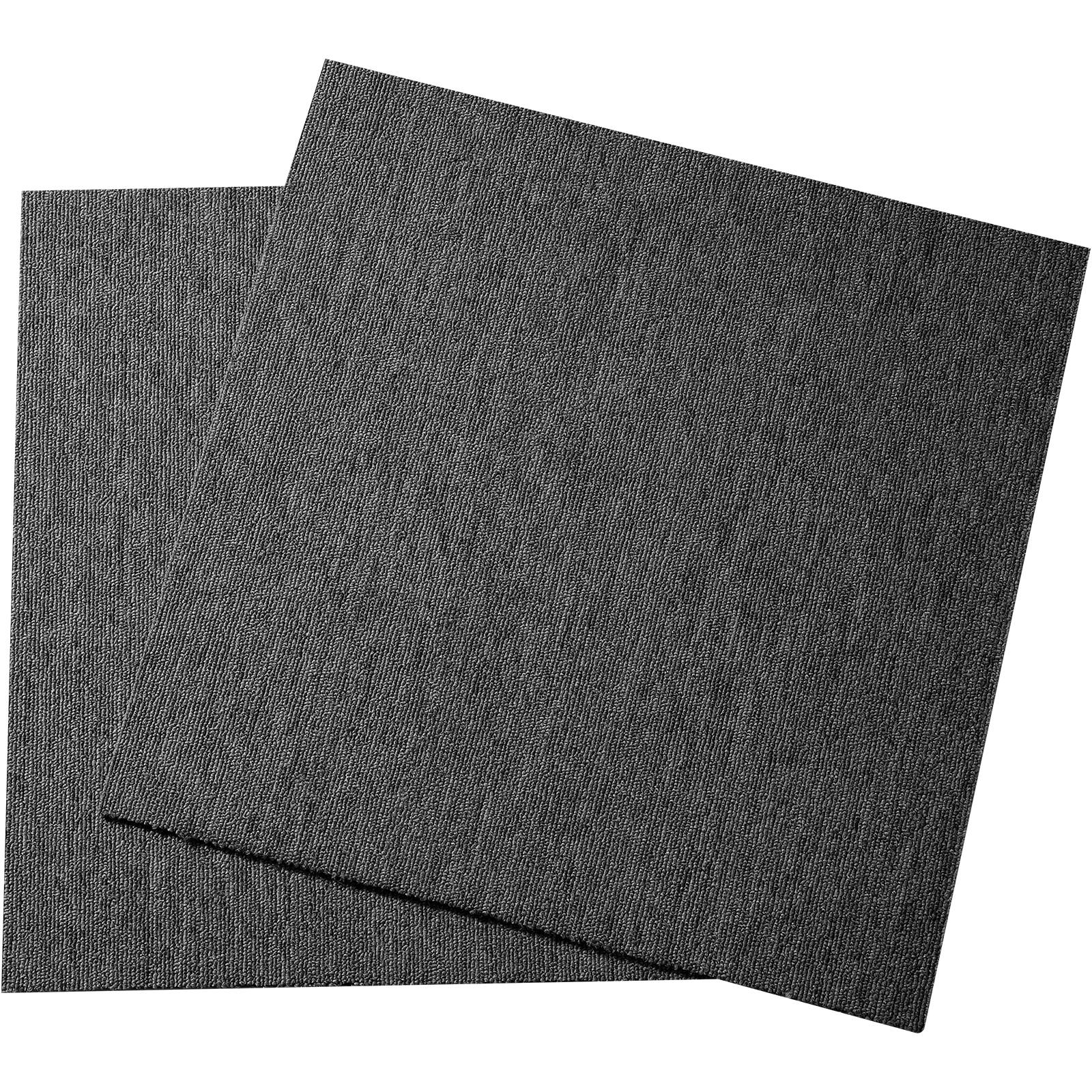 Alt View 5. VEVOR - Carpet Tiles Reusable, 20"x 20" Carpet Squares With Padding Attached, Soft Padded Carpet Tiles, Easy Install DIY - Dark Gray.