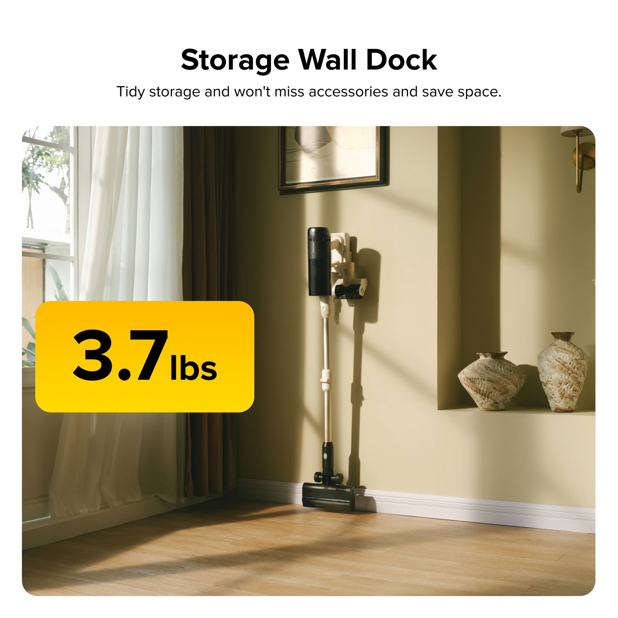 Storage Wall Dock  
Tidy storage and won't miss accessories and save space.  
3.7 lbs