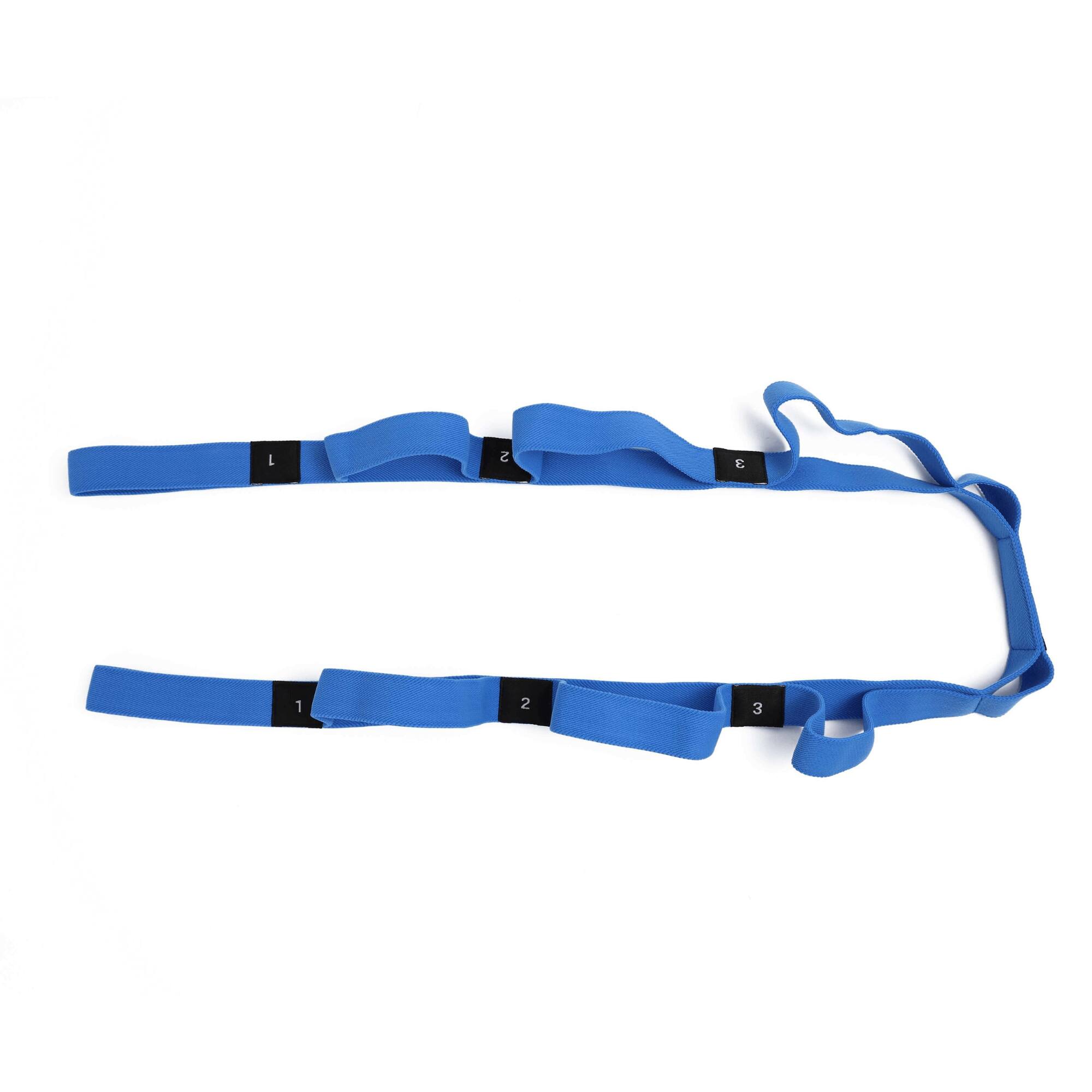 Alt View 2. JupiterGear - Elastic Yoga Straps With 10 Loops - Blue.