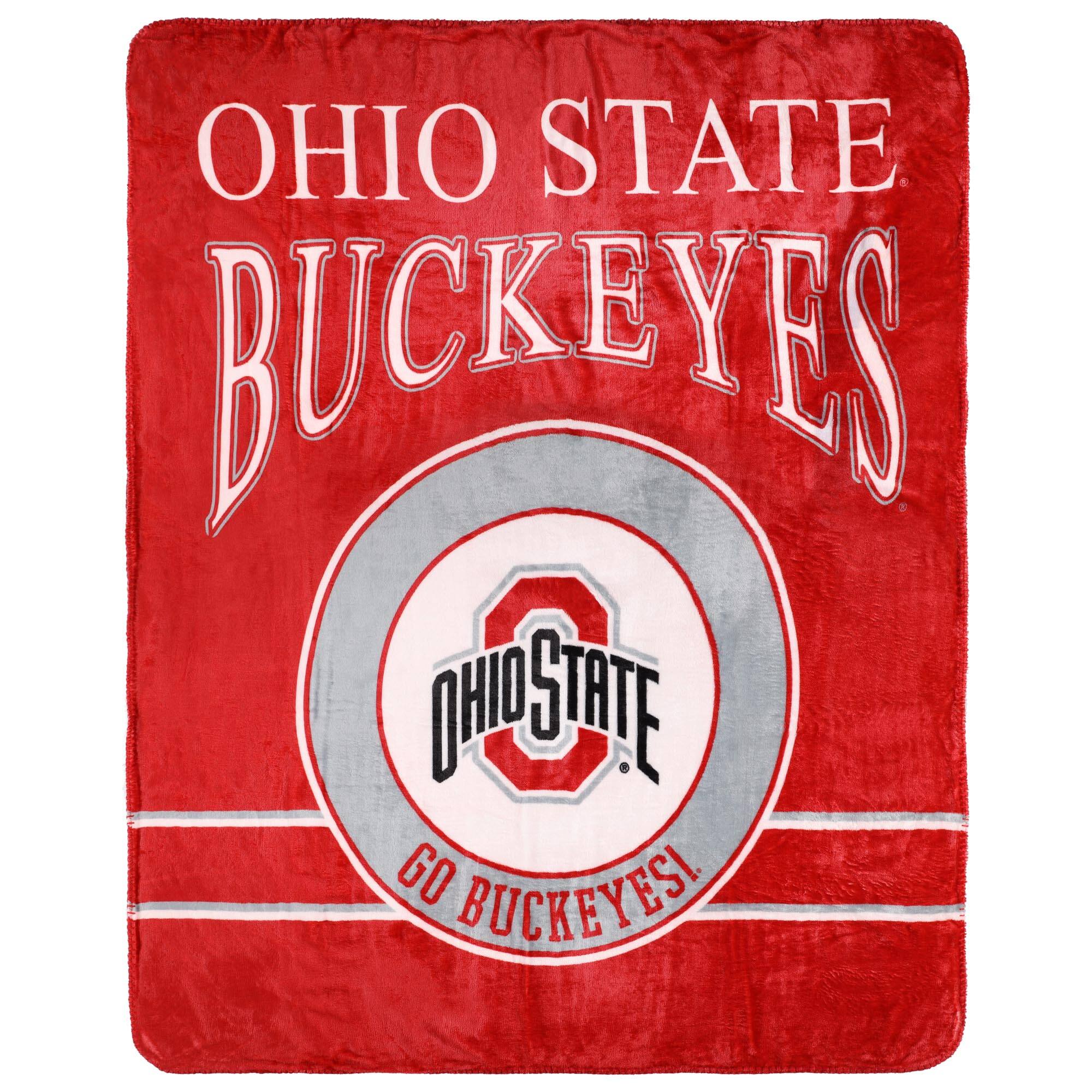 Pegasus - Ohio State Buckeyes 50" x 60" Retro Emblem Flannel Fleece Sherpa Blanket - Multicolor