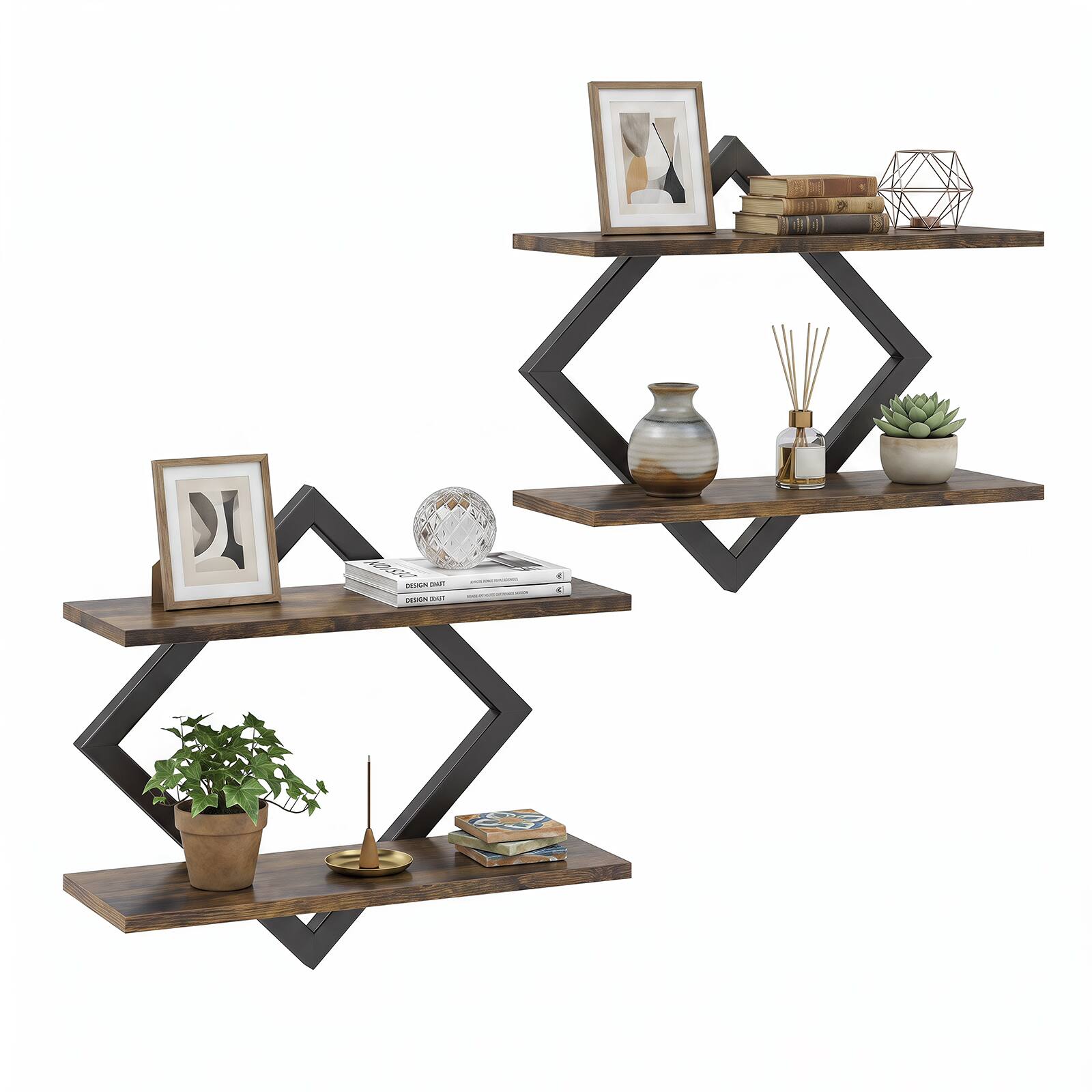 Black + Rustic Brown