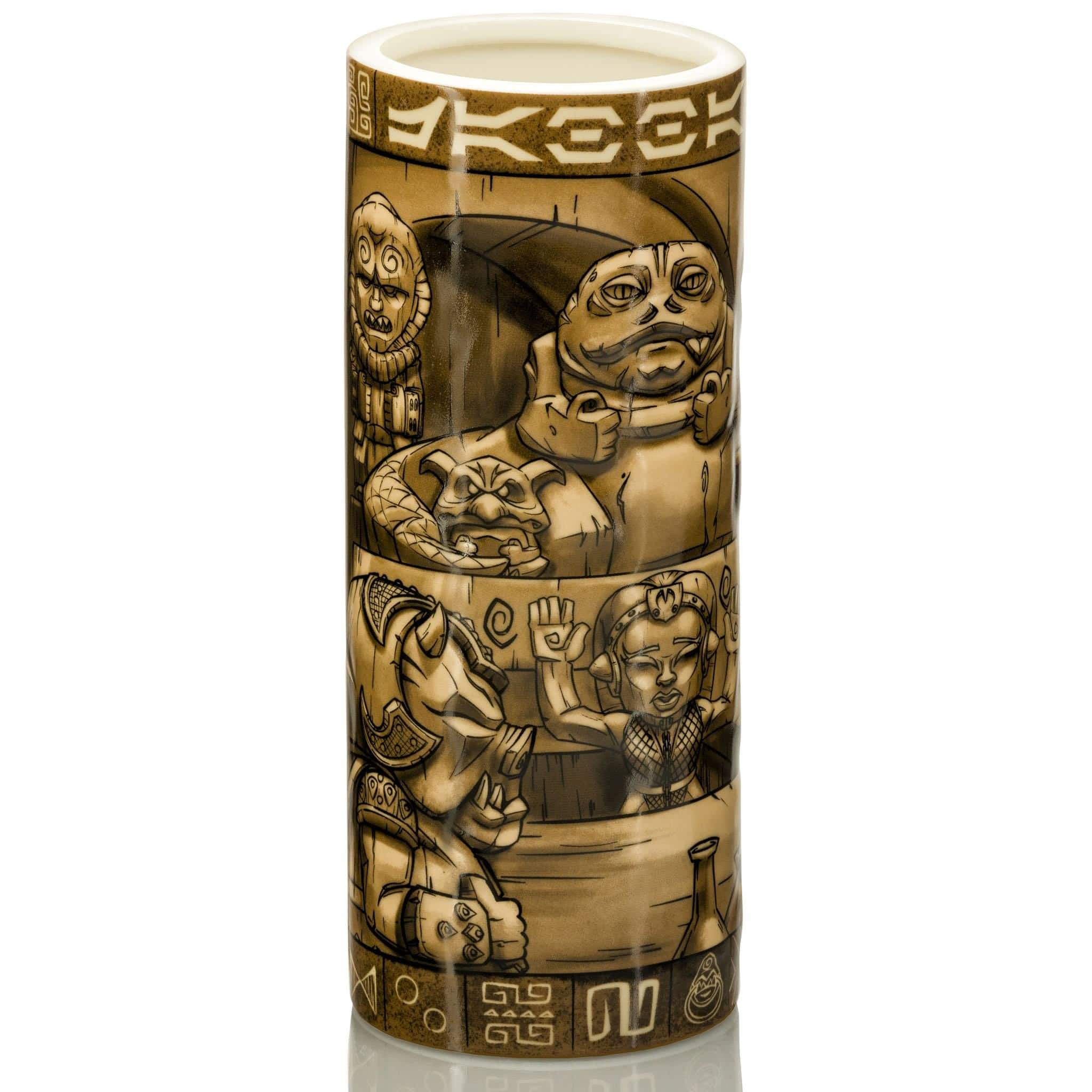 Geeki Tiki Star Wars Jabbas Palace Scenic 24 Ounce Ceramic Tiki Mug - Brown
