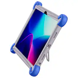 Visual Land - 11" FHD 128GB Tablet - Hybrid Adult/Kids - MediaTek G99 Octa-Core - Android 15 - Google Kids Space - w/ Bumper Case - Silver
