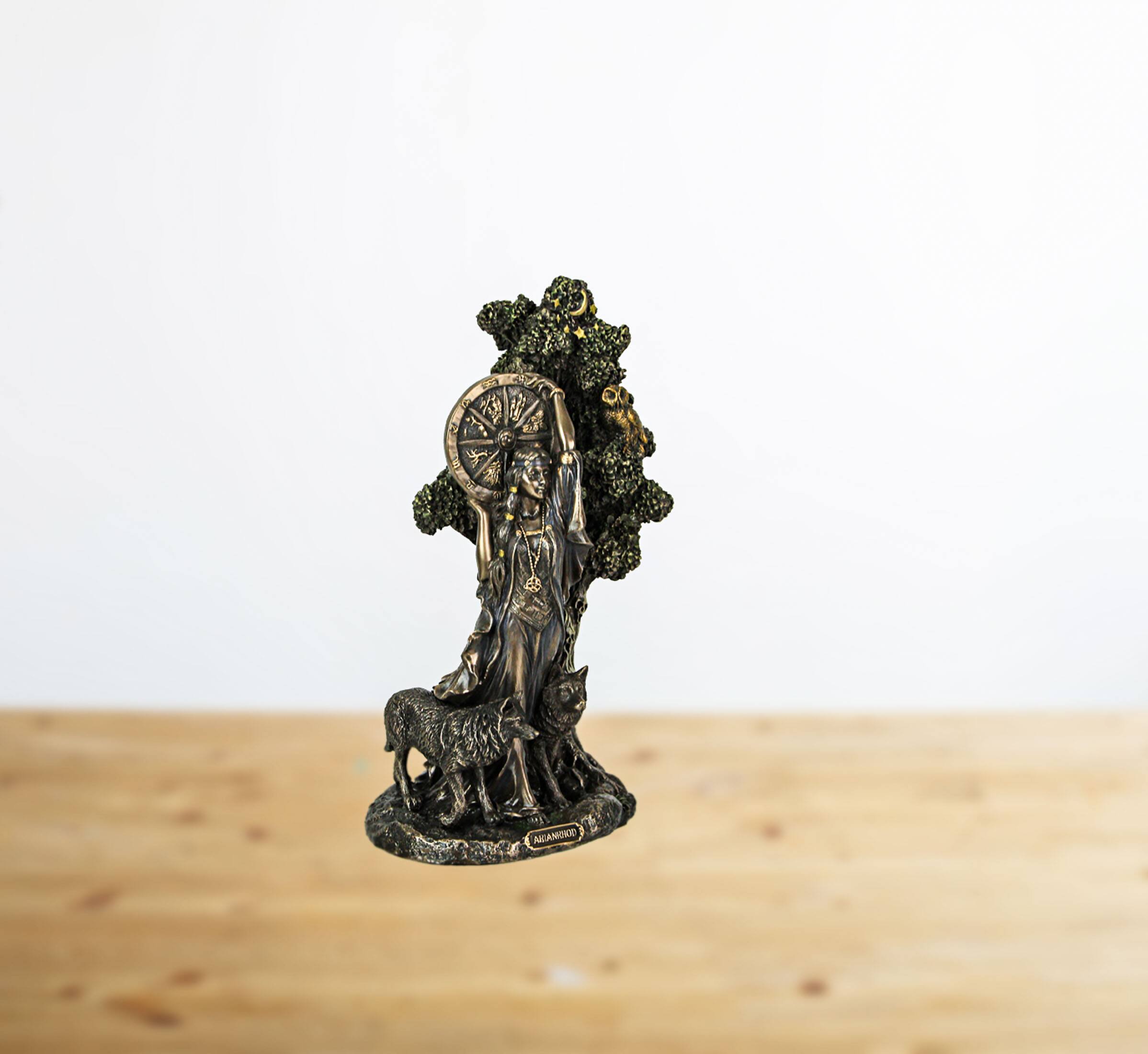 Alt View 4. Veronese Design - Arianrhod, Celtic Goddess of Fertility and Fate Bronze Finish Statue - Multicolored.