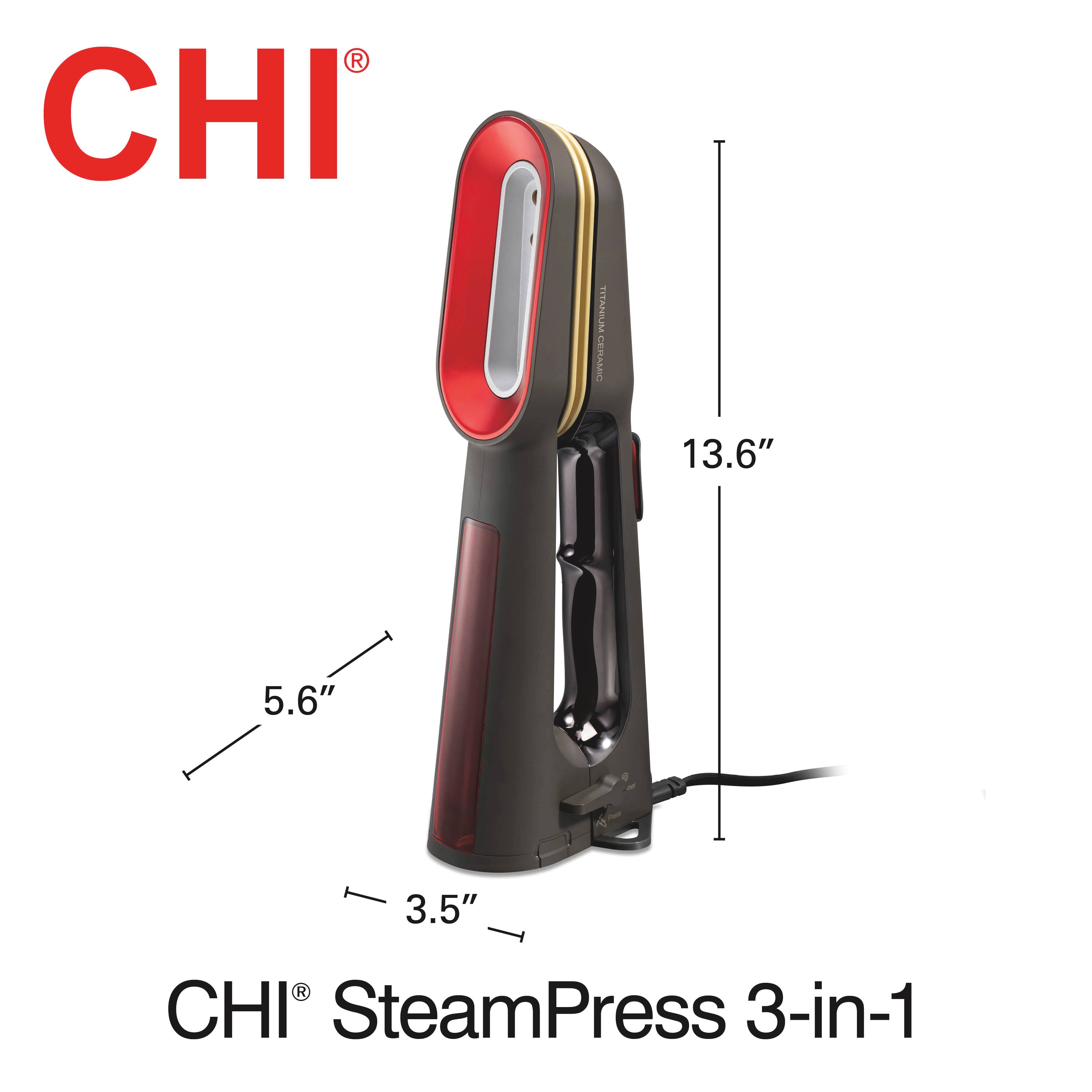 CHI® Ceramig Titanium  
13.6"  
5.6"  
3.5"  
CHI® SteamPress 3-in-1