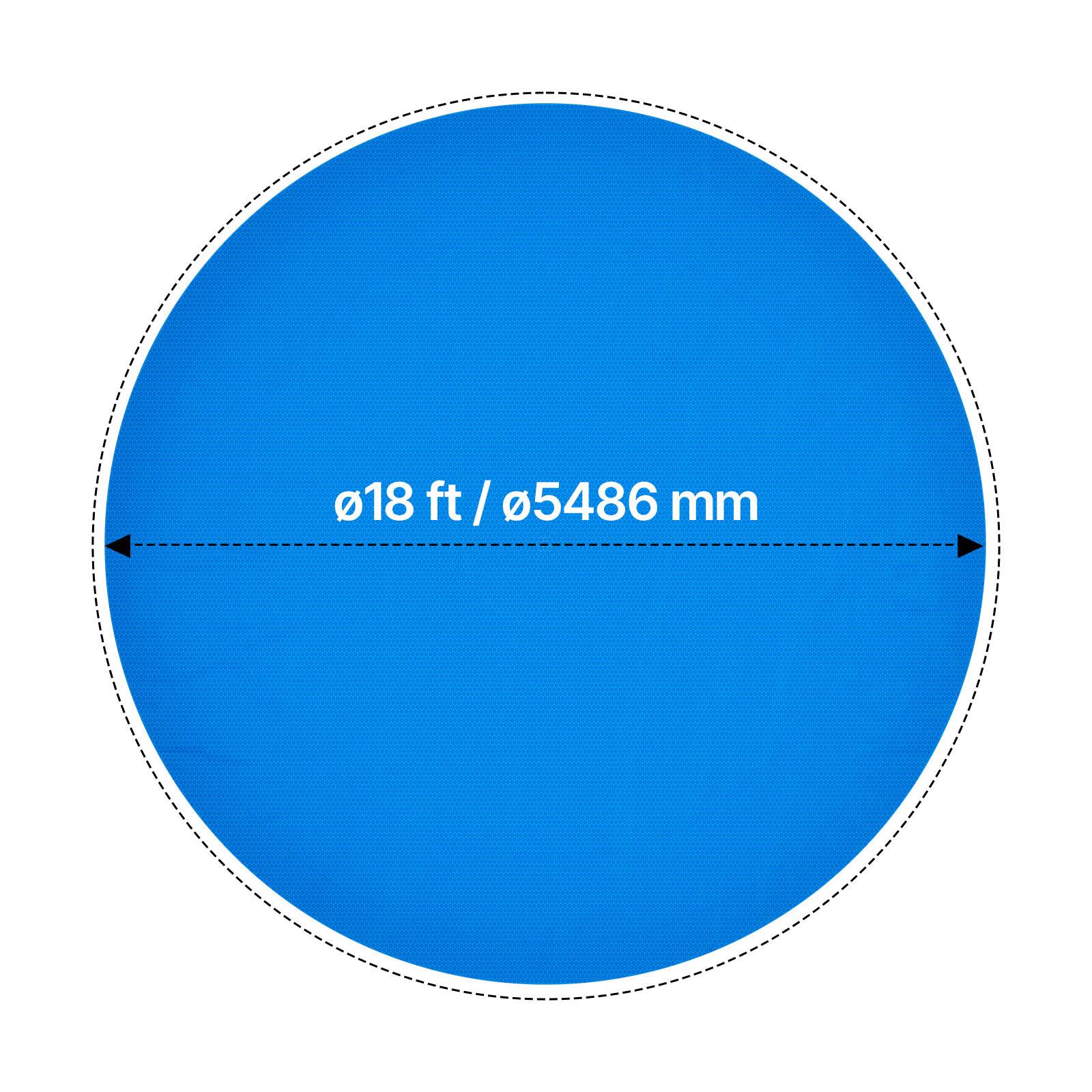 Alt View 4. VEVOR - Solar Pool Cover, 18 ft Round Pool Bubble Cover, 12 Mil Pools Solar Blanket with Bubble & PE Material, Blue - Blue.