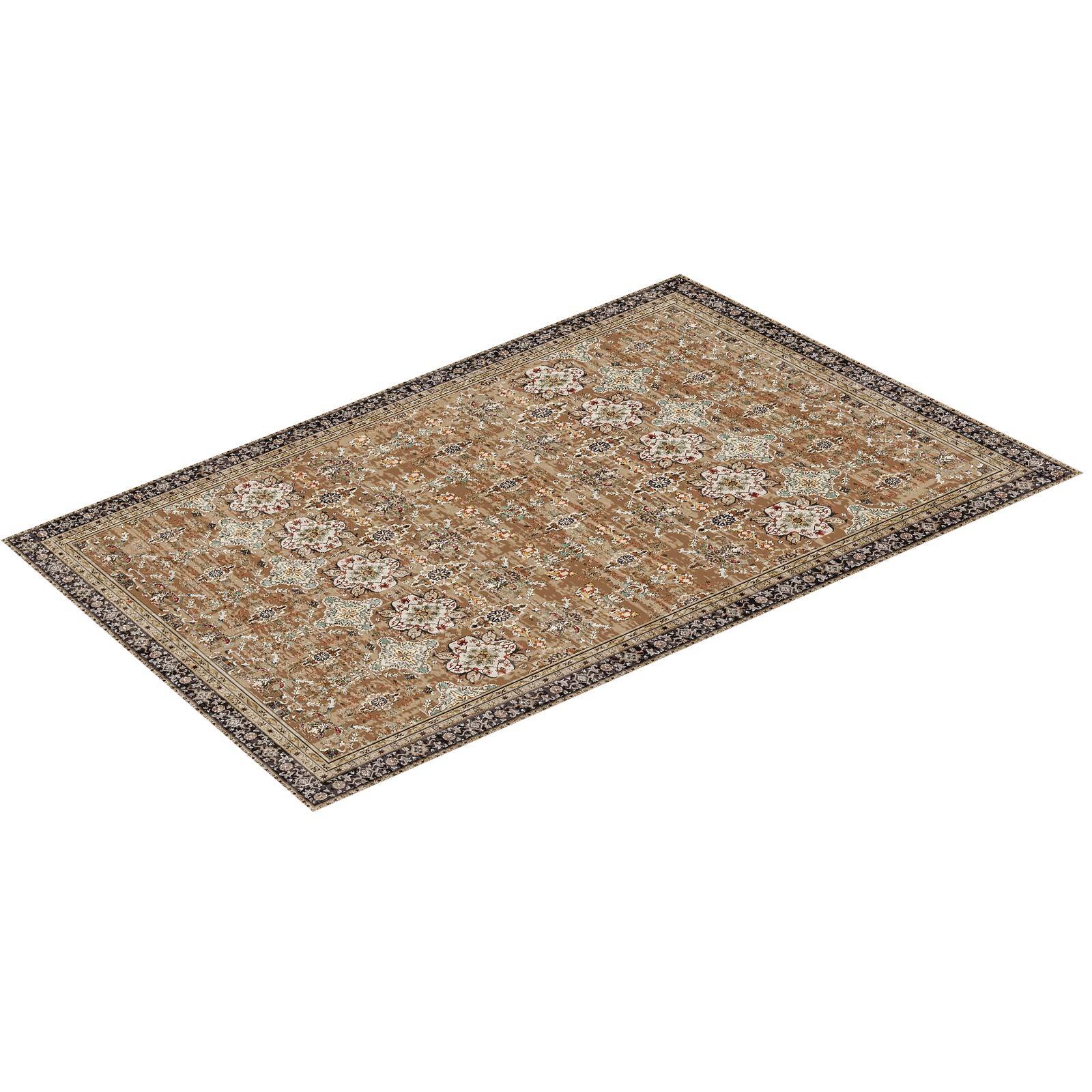 Alt View 5. VEVOR - Area Rug, 7.5 x 9.5 ft Large Washable Rug, Non-Slip and Tear-Resistant Soft Carpet, Pet & Child Friendly Vintage Rugs - Brown Green.