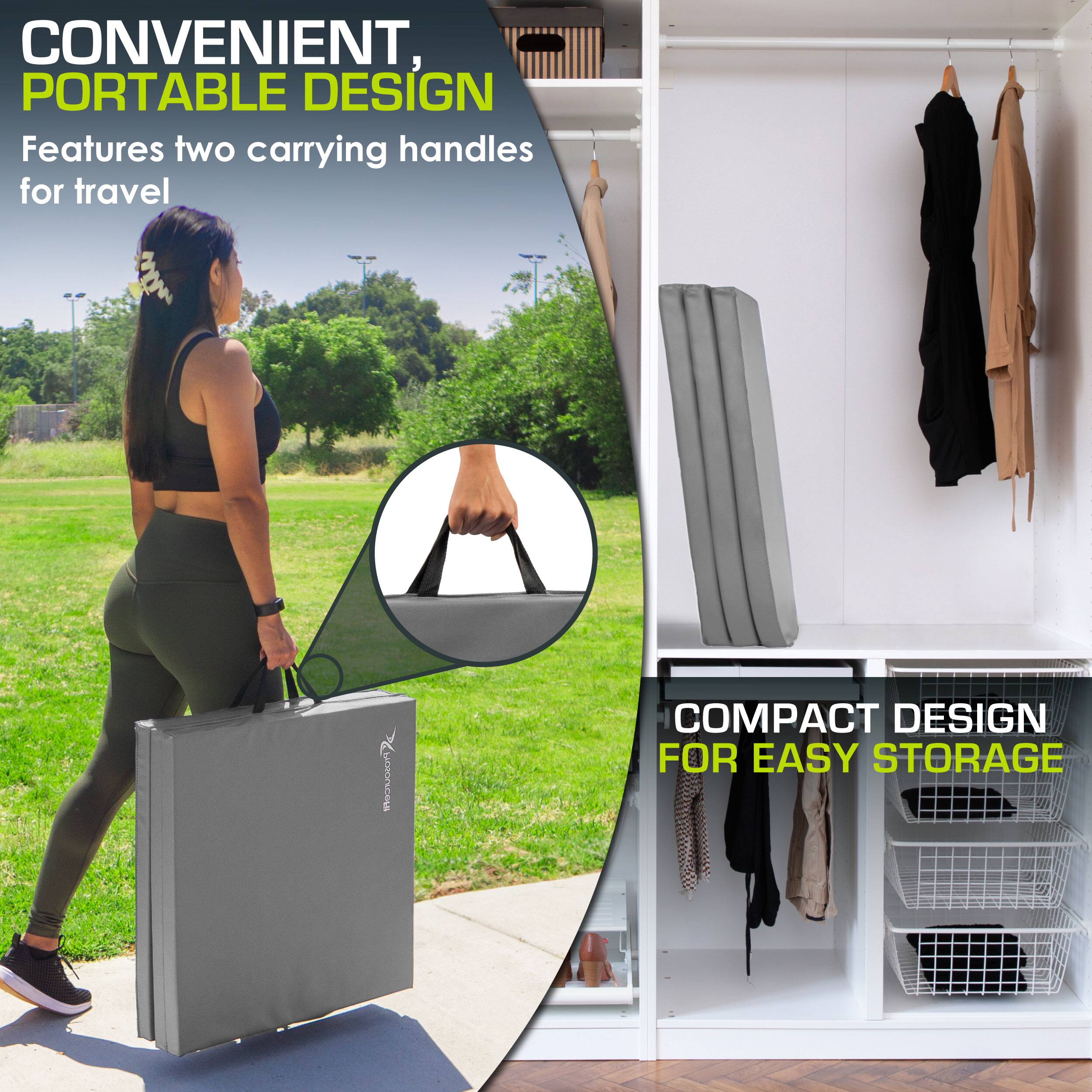 CONVENIENT, PORTABLE DESIGN
COMPACT DESIGN FOR EASY STORAGE