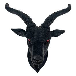 World of Wonders - Baphomet Lucifer Supernatural Goat Head Sabbath Occult Wall Hanging Decor - Black