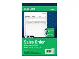 Adams - 3-Part Carbonless Sales Orders, 8.44"L x 5.56"W, 50 Sets/Book - White