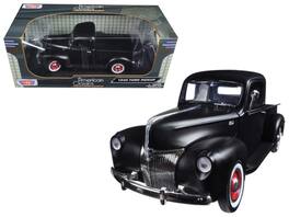 1940 Ford Pickup Matt Black 1/18 Diecast Model Car by Motormax - Matte Black