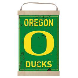 Jardine - Oregon Ducks Faux Rust Banner Sign - Green