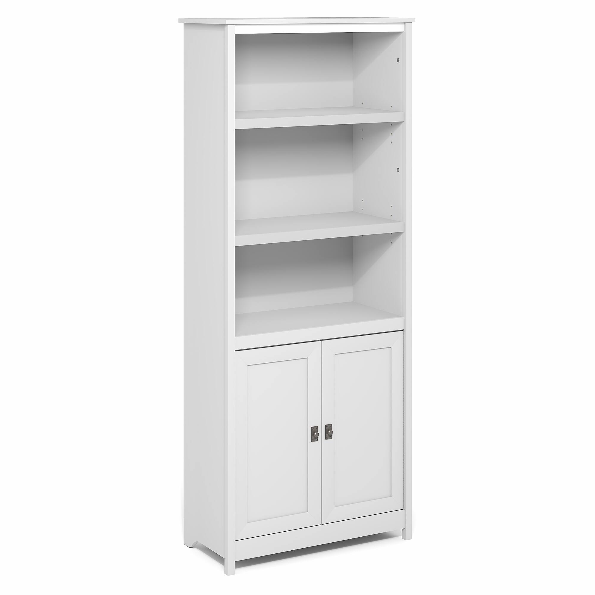 Alt View 5. Furinno - Robin Multipurpose Open Shelves and Storage Cabinet, Pantry Cabinet, Kitchen Cabinet with Doors - White.