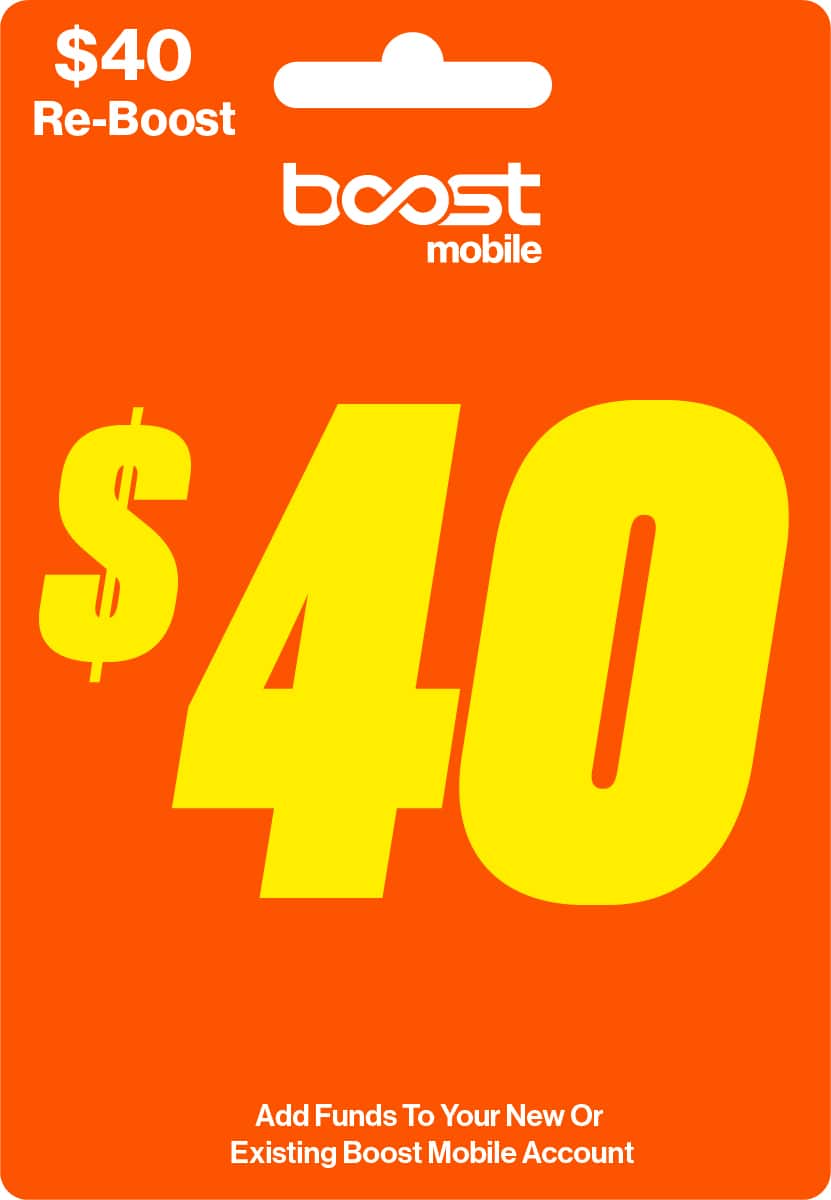 $40 Re-Boost Boost Mobile S 40 Add Funds To Your New Or Existing Boost Mobile Account