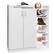 Alt View 18. Costway - Wooden Shoe Cabinet 2-Door Storage Entryway Shoes Organizer w/Adjustable Shelves - White.
