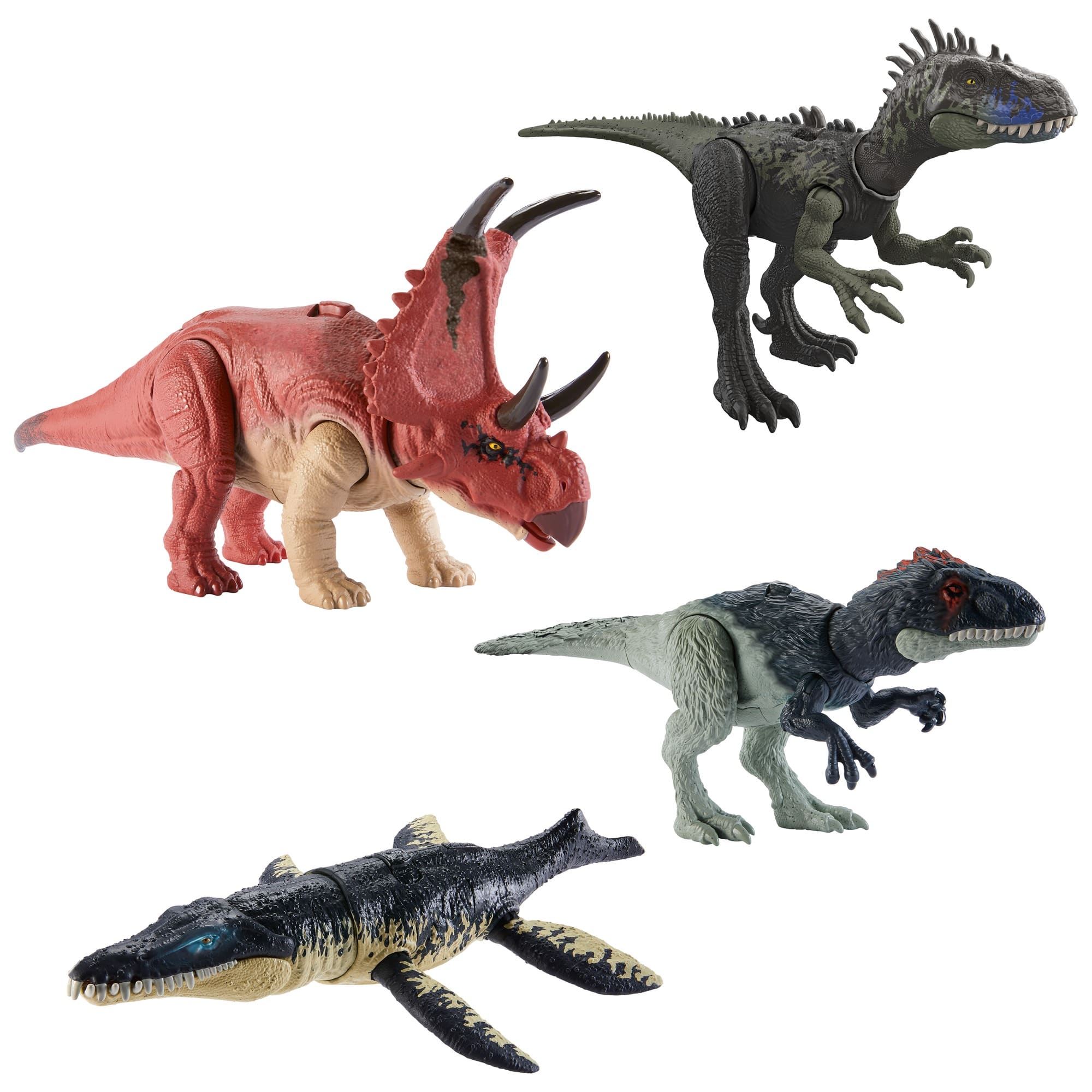 Front. Jurassic World - Wild Roar Dinosaur Sound and Attack Action Figure - Styles May Vary.