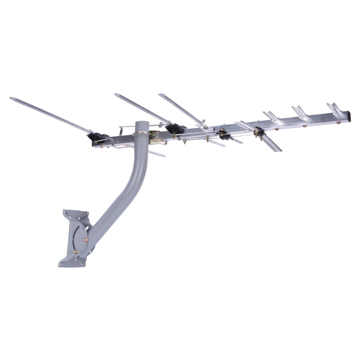 Left. RCA - Rca Ant754e Compact Outdoor Antenna, 75-mile Range - Gray.