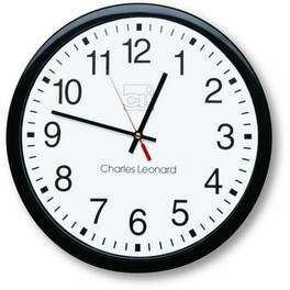 Hivvago - 14-Inch Quartz Wall Clock - Black and White
