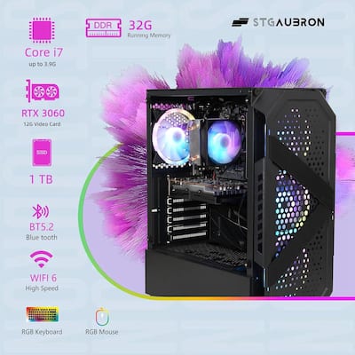 STGAubron Gaming Desktop PC, Intel Core i7 up to 3.9Ghz, GeForce STGAubron Gaming Desktop PC, Intel Core i7 up to 3.9Ghz, GeForce